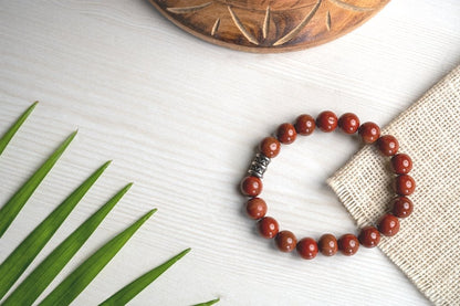 ORIGINAL RED JASPER BRACELET FOR BALANCE, ENDURANCE AND EMOTIONAL WELLBEING | Verified Sustainable by Brown Living™