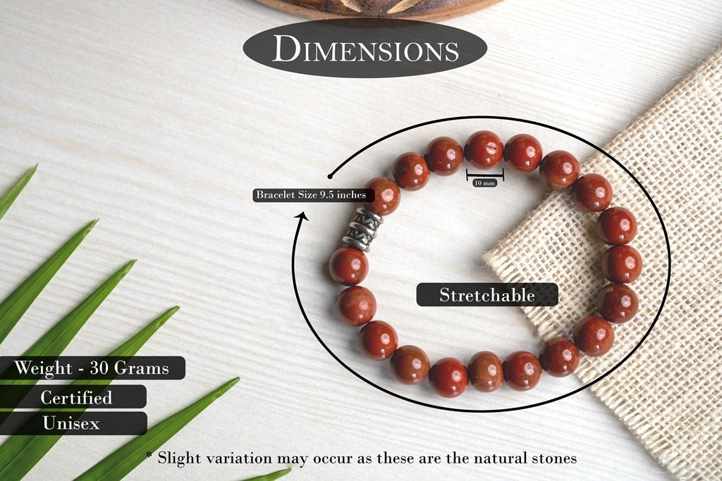 ORIGINAL RED JASPER BRACELET FOR BALANCE, ENDURANCE AND EMOTIONAL WELLBEING | Verified Sustainable by Brown Living™