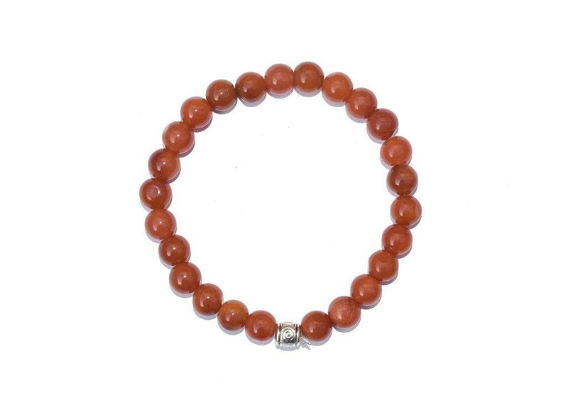 Original Unisex Aventurine Bracelet - Orange | Verified Sustainable by Brown Living™