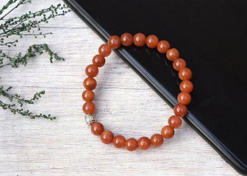 Buy Original Unisex Aventurine Bracelet - Orange | Shop Verified Sustainable Womens Accessories on Brown Living™