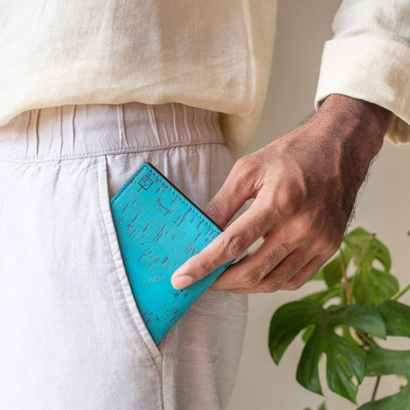 Buy Orion Slim ID Wallet - Teal + Black | Shop Verified Sustainable Products on Brown Living