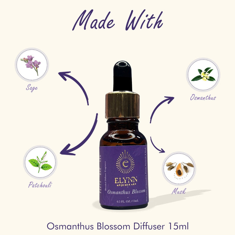 Osmanthus Blossom Diffuser Oil- 15 ml | Verified Sustainable Candles & Fragrances on Brown Living™