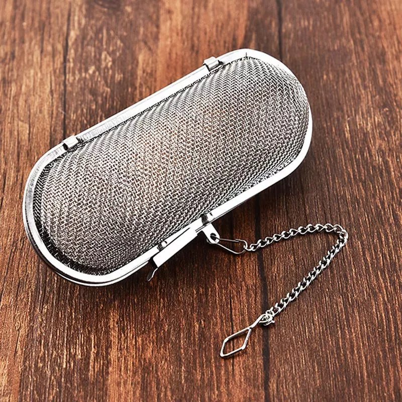 Oval Shape Steel Tea Strainer | Verified Sustainable by Brown Living™