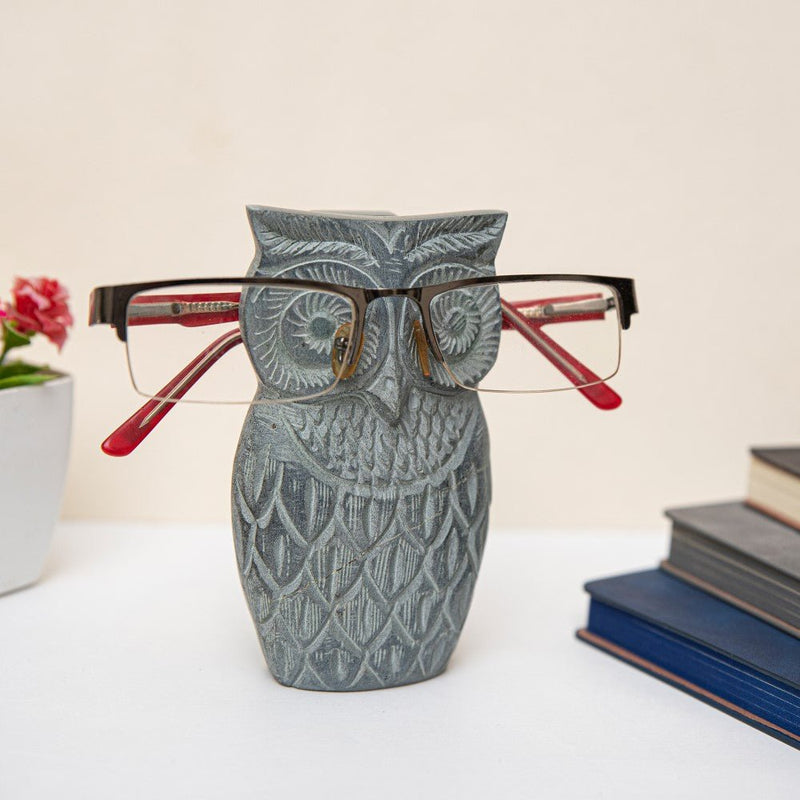 Buy Owl - Palewa Stone Spectacle Stand | Shop Verified Sustainable Desk Accessories on Brown Living™