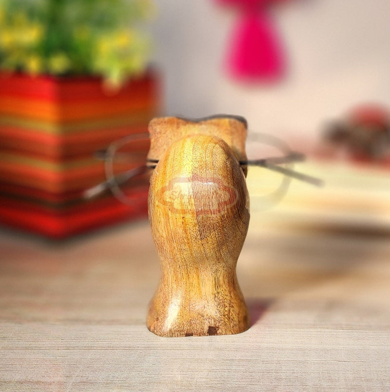OWL Shape Handmade Sheesham Wooden Spectacle Holder Stand | Verified Sustainable Table Decor on Brown Living™