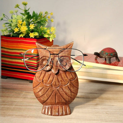 Owl Shaped Wooden Spectacle Holder | Verified Sustainable by Brown Living™