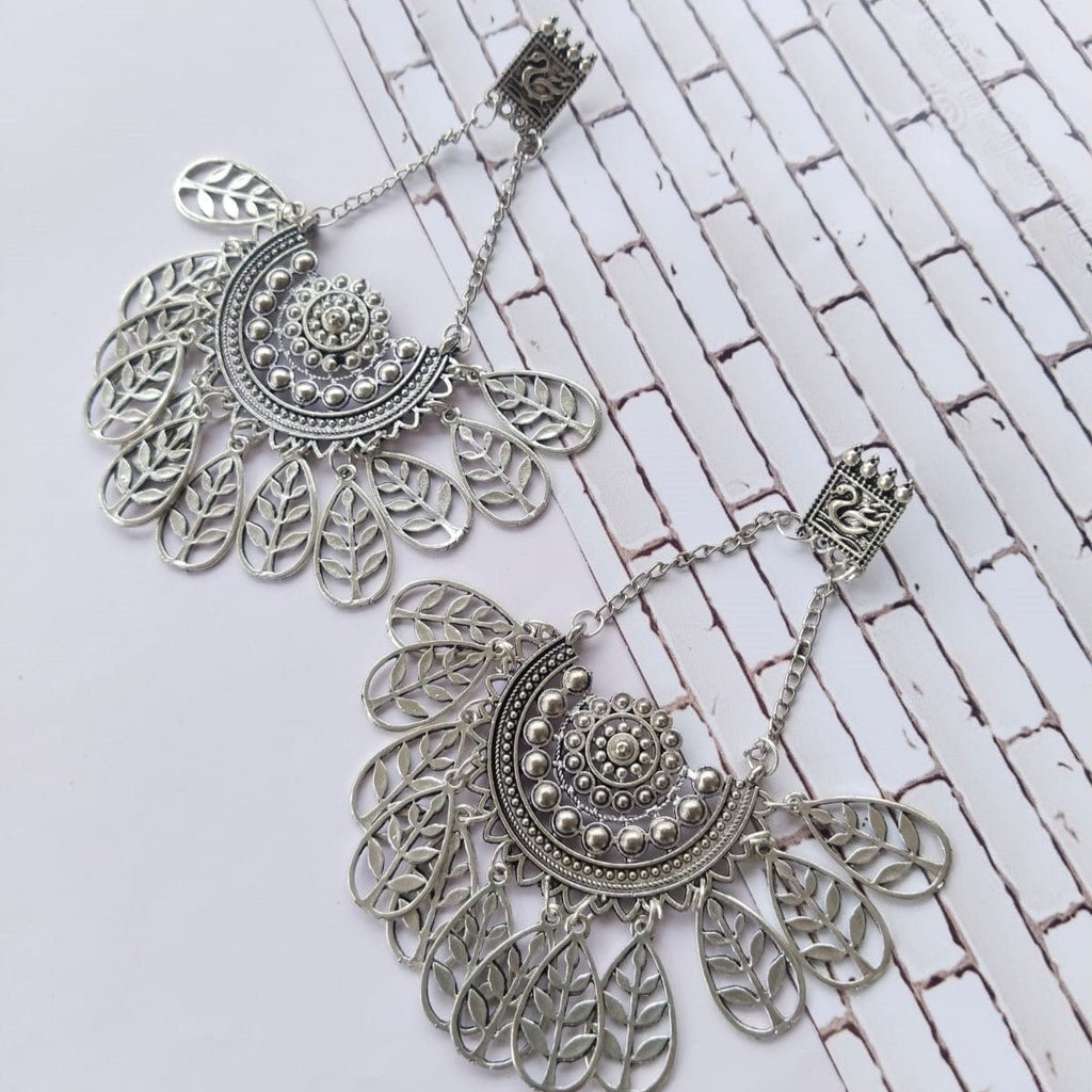 Kairangi Earrings for Women and Girls | Silver Oxidised Jhumka Earring –  GlobalBees Shop