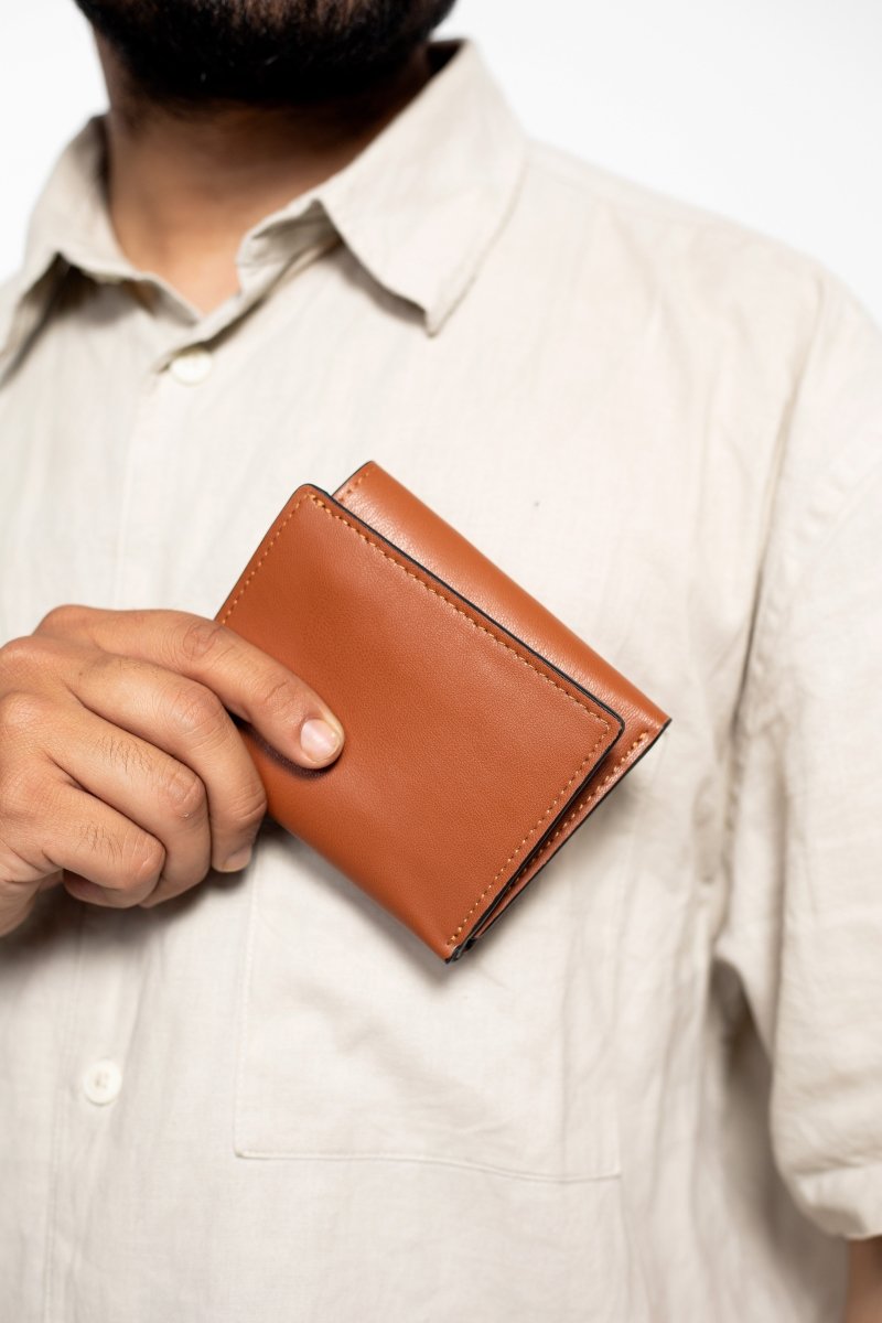 Oxylus (Gingerbread) | Mens Wallet made of Apple Leather | Vegan | Verified Sustainable by Brown Living™