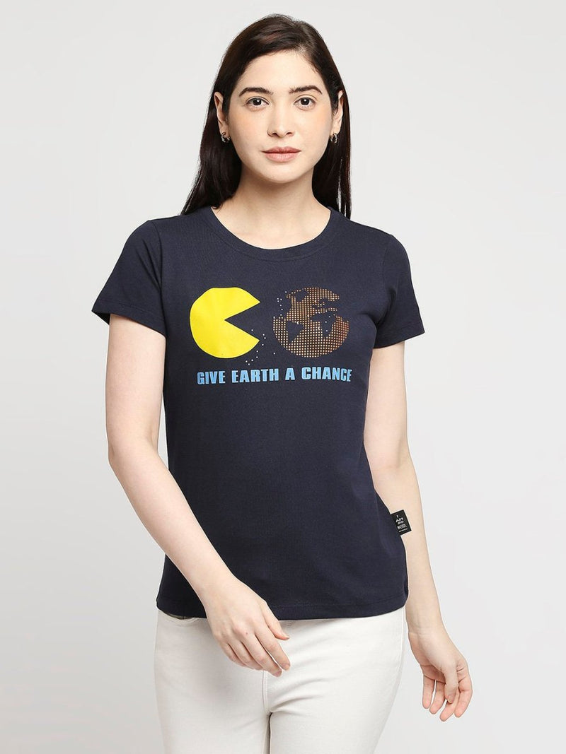 Buy Pac Man T-shirt | Recycled Polyester + Recycled Cotton Blend | Shop Verified Sustainable Products on Brown Living