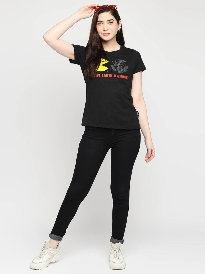 Buy Pac Man T-shirt | Recycled Polyester + Recycled Cotton Blend | Shop Verified Sustainable Products on Brown Living