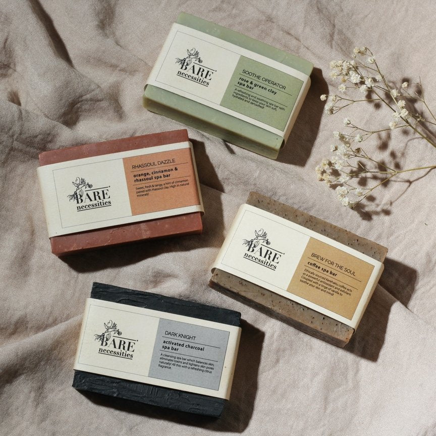 Pack of 4 Bare Spa Bars | Verified Sustainable by Brown Living™