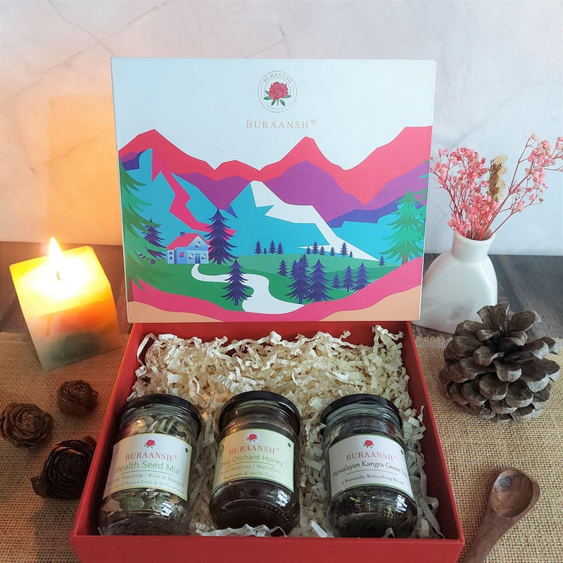 Buy Pahadi Diwali Gift Box - Pack of 3 | Shop Verified Sustainable Gift Hampers on Brown Living™