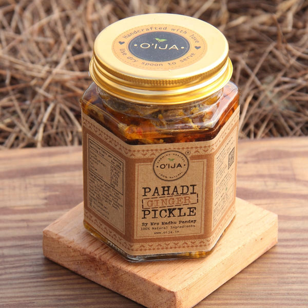 Buy Pahadi Ginger Pickle, Adrak Achar, Handmade & Preservative Free | Shop Verified Sustainable Pickles & Chutney on Brown Living™