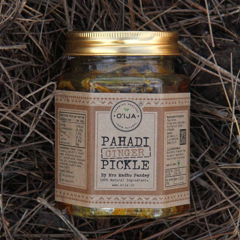 Buy Pahadi Ginger Pickle, Adrak Achar, Handmade & Preservative Free | Shop Verified Sustainable Pickles & Chutney on Brown Living™