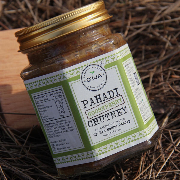 Buy Pahadi Gooseberry Chutney, Amla Chutney, 100% Preservatives Free | Shop Verified Sustainable Pickles & Chutney on Brown Living™