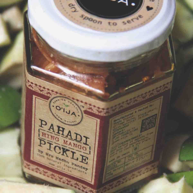 Buy Pahadi Hing Mango Pickle, Hing Achar, Handmade Preservative Free | Shop Verified Sustainable Products on Brown Living