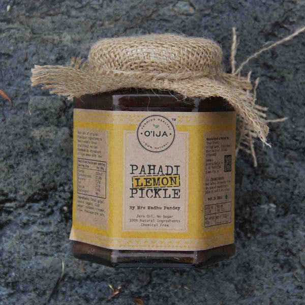 Buy Pahadi Lemon Pickle, Nimbu Achar, 100% Natural, Preservative Free | Shop Verified Sustainable Pickles & Chutney on Brown Living™