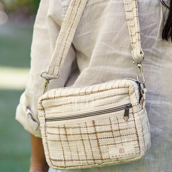 Buy Pai Handbag with 2 zips | Detachable Strap | Vegan Bag | Shop Verified Sustainable Satchel Bag on Brown Living™