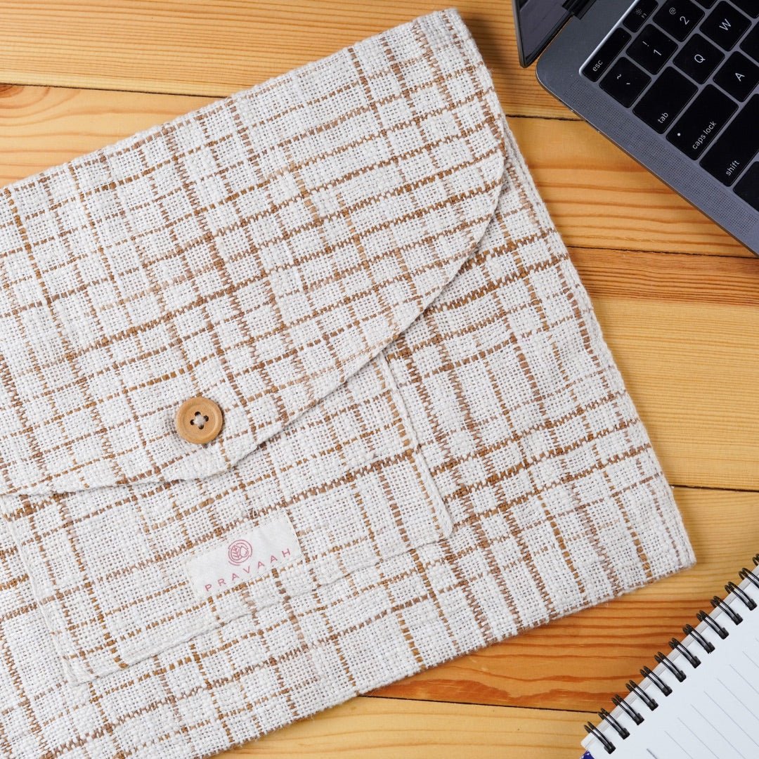 Pai Hemp Cotton Blend Laptop Sleeve | Fits 11” - 15” Laptop | Verified Sustainable by Brown Living™