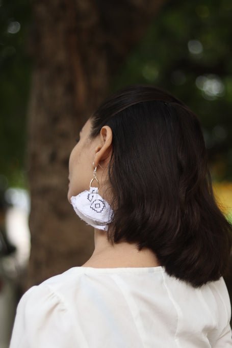 Buy Pale Textile Earring | Shop Verified Sustainable Womens Earrings on Brown Living™