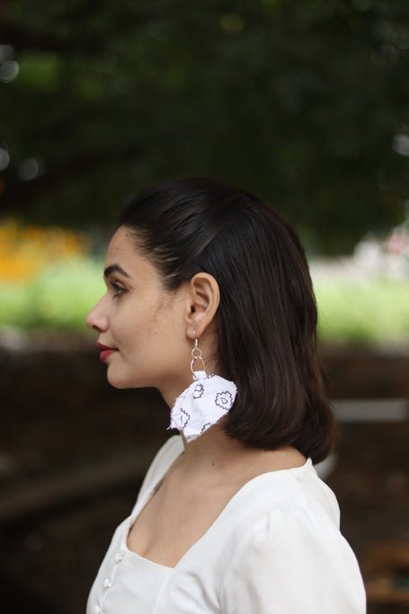 Pale Textile Earring | Verified Sustainable by Brown Living™