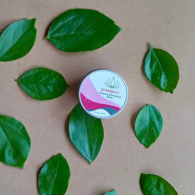 Pamper | 100% Natural Make Up Removing Balm – Makeup Remover on Brown Living™. SKU: PAM - SKI - 41 - NAM. Img 2.