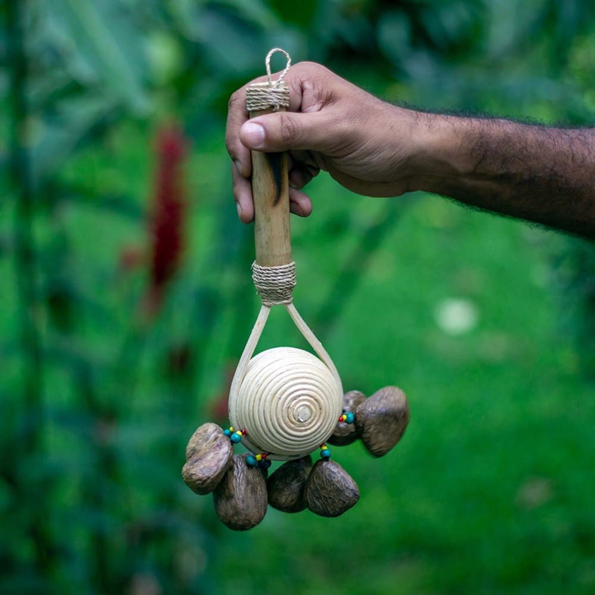 Pangi Shaker with Rattan and Bamboo Handle | Verified Sustainable by Brown Living™