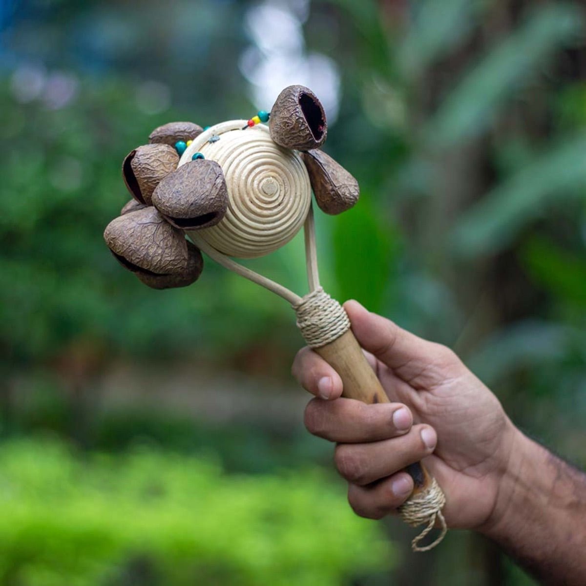 Pangi Shaker with Rattan and Bamboo Handle | Verified Sustainable by Brown Living™