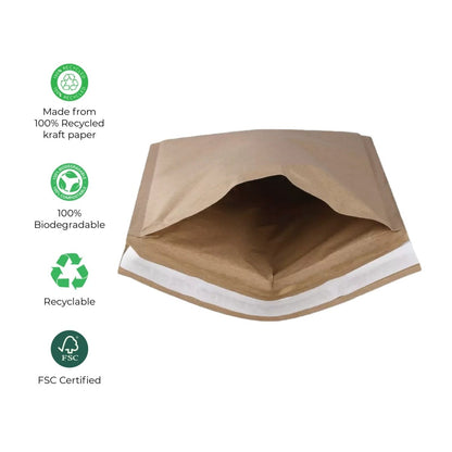 Paper Courier Bag | Packaging Pouch (15"x19") - Pack of 50 | Verified Sustainable by Brown Living™