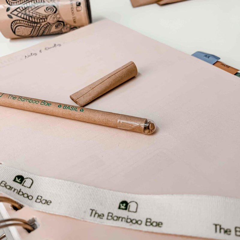 Buy Paper Pens | 7 Plantable Pens with Reusable Tube Box | Seed Pens | Shop Verified Sustainable Pens on Brown Living™