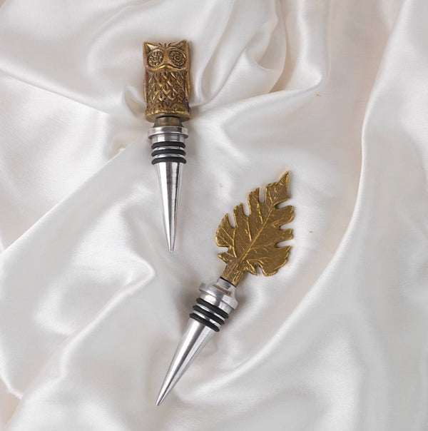 Buy Patra Wine Stopper -Made in Solid Brass | Shop Verified Sustainable Gift on Brown Living™