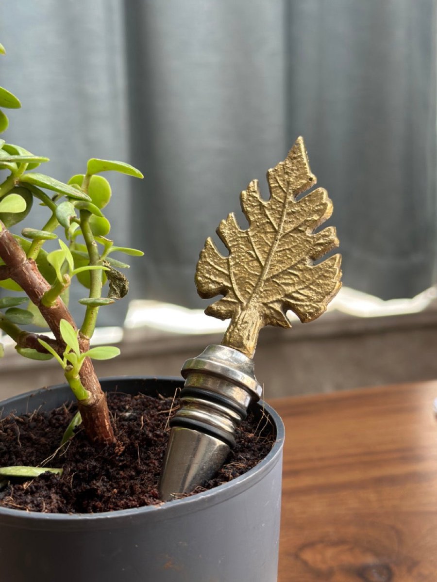 Patra Wine Stopper - Made in Solid Brass | Verified Sustainable by Brown Living™