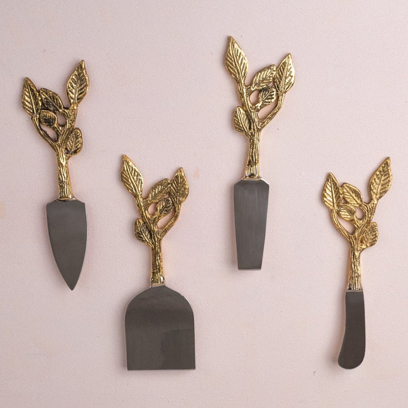 Buy Patram Brass Cheese Knife Set | Shop Verified Sustainable Gift Hampers on Brown Living™
