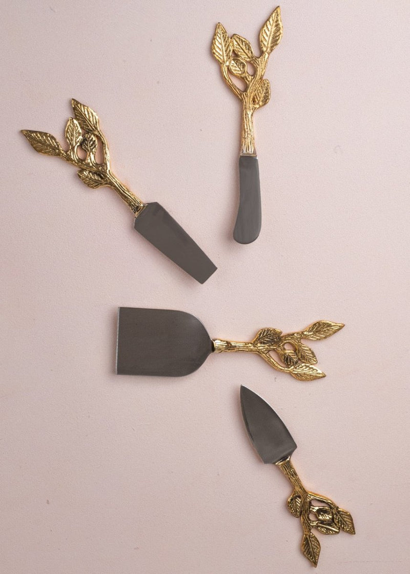 Buy Patram Brass Cheese Knife Set | Shop Verified Sustainable Gift Hampers on Brown Living™