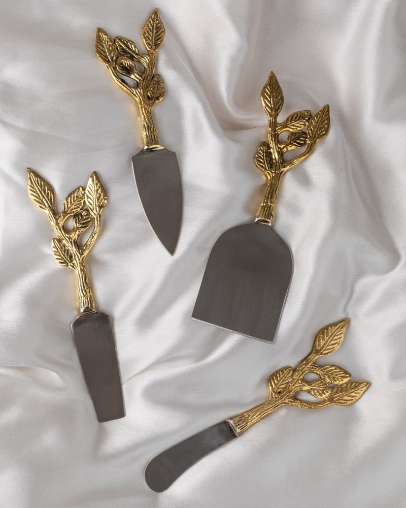 Buy Patram Brass Cheese Knife Set | Shop Verified Sustainable Products on Brown Living