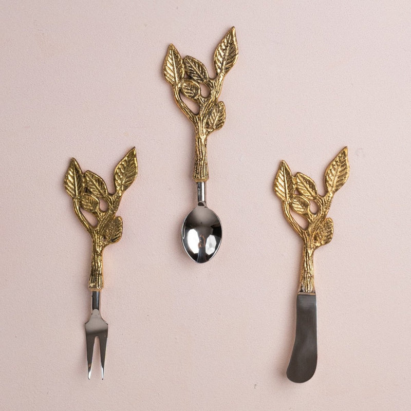 Buy Patram Brass Fruit Forks | Shop Verified Sustainable Cutlery on Brown Living™