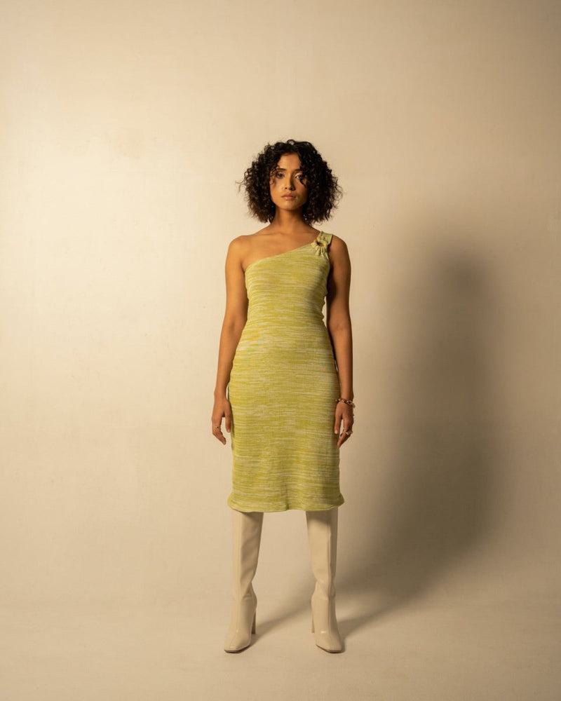 Buy Patricia Dress- Hand Knitted Dress | Green | Shop Verified Sustainable Womens Dress on Brown Living™
