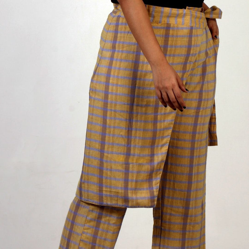 Buy Patta Gobi Checks Trouser Set | Shop Verified Sustainable Products on Brown Living