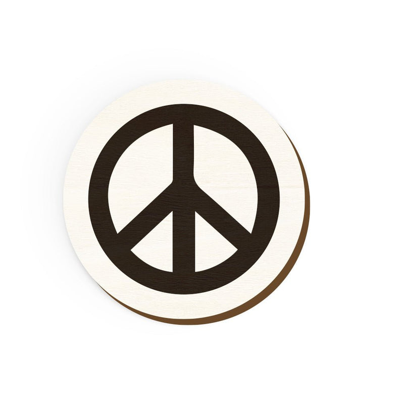 Buy Peace Sign Hand Painted Wooden Earring | Shop Verified Sustainable Products on Brown Living