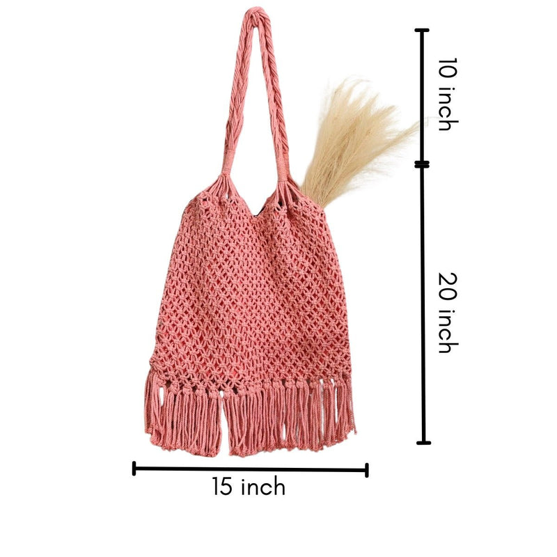 Peach Hobo Handmade Bag | Verified Sustainable Womens Handbag on Brown Living™