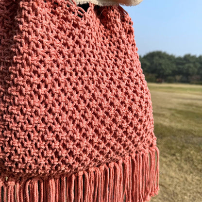 Peach Hobo Handmade Bag | Verified Sustainable by Brown Living™