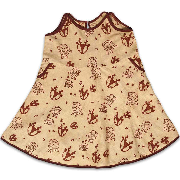 Buy Peaches Frock For Girls | Shop Verified Sustainable Kids Frocks & Dresses on Brown Living™