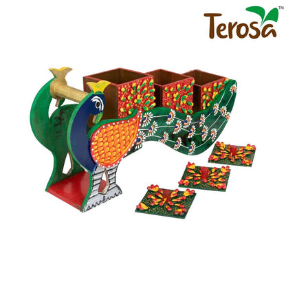 Peacock's Trail Dry Fruit Box Set I Handicraft Containers Jars | Verified Sustainable by Brown Living™