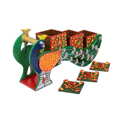 Peacock's Trail Dry Fruit Box Set I Handicraft Containers Jars | Verified Sustainable by Brown Living™