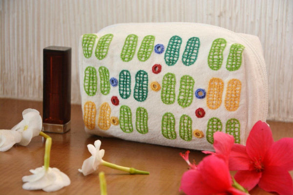 Buy Peanut Embroidered Pouch | Shop Verified Sustainable Products on Brown Living