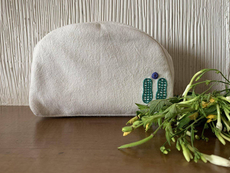 Buy Peanut Embroidered Pouch | Shop Verified Sustainable Products on Brown Living