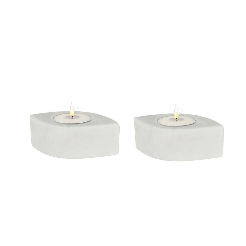 Buy Pearl White Eye T-Lite Holders - Set of 2 - Tea Lights | Shop Verified Sustainable Candles & Fragrances on Brown Living™