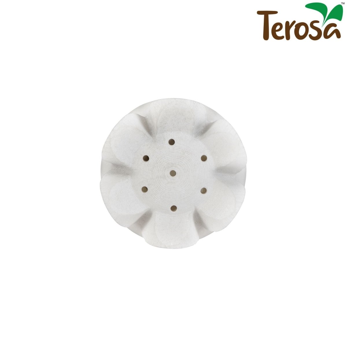 Pearl White Lotus Agarbatti Stand - Large - Incense Stand | Verified Sustainable by Brown Living™