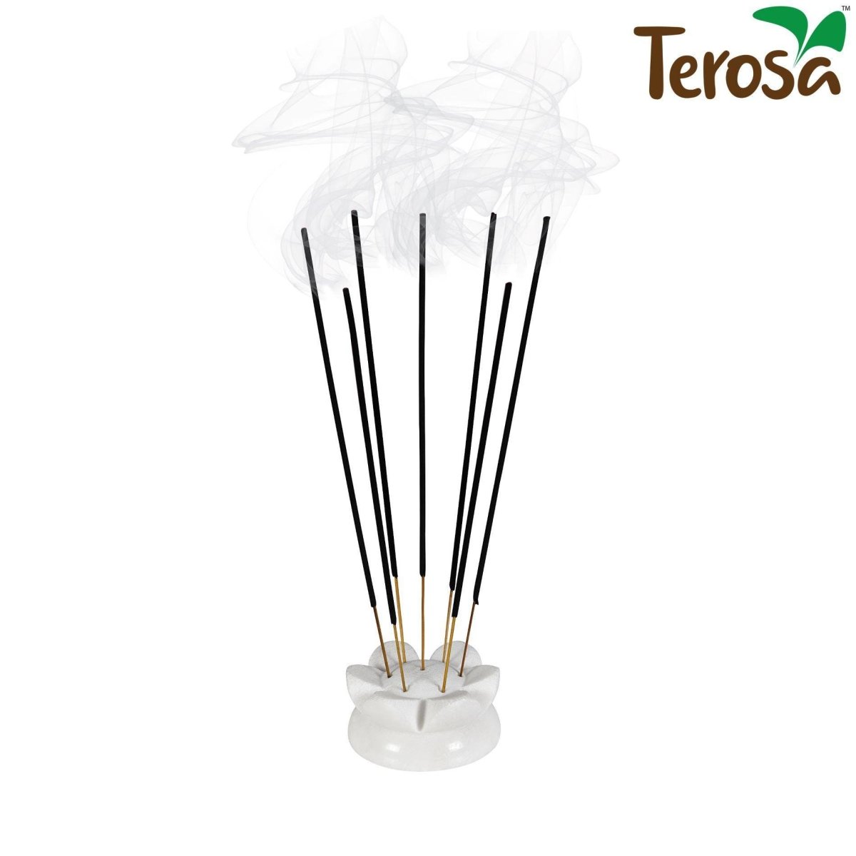 Pearl White Lotus Agarbatti Stand - Large - Incense Stand | Verified Sustainable by Brown Living™