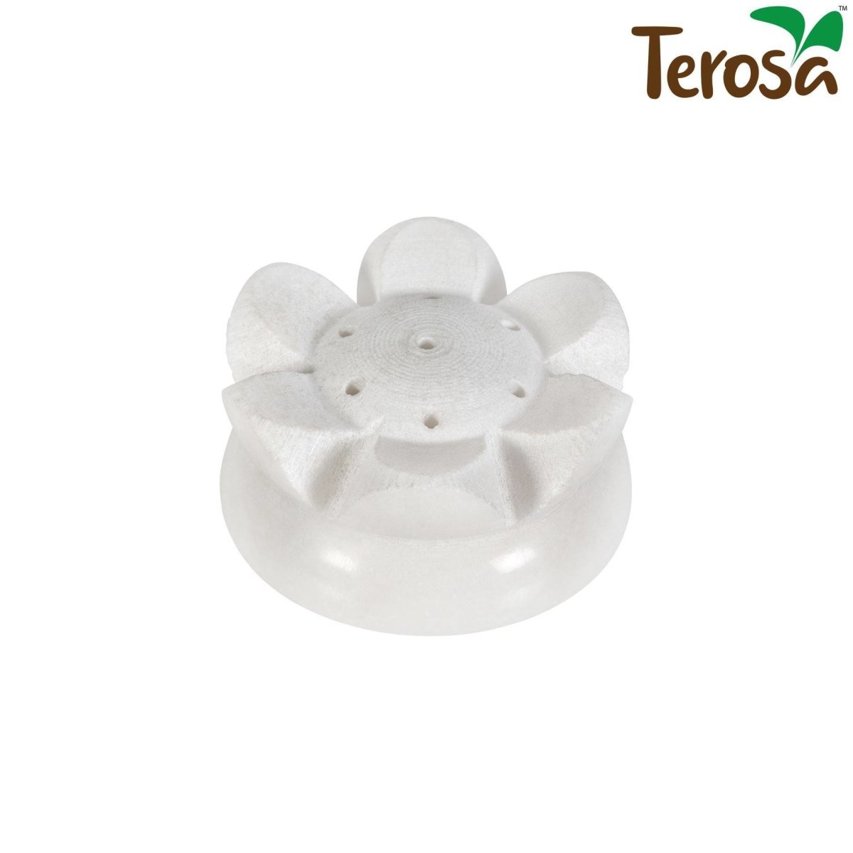 Pearl White Lotus Agarbatti Stand - Large - Incense Stand | Verified Sustainable by Brown Living™